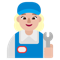 Woman Mechanic- Medium-Light Skin Tone emoji on Microsoft